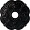 Ekena Millwork Rotherham Ceiling Medallion (Fits Canopies up to 3 1/2"), 18"OD x 3 1/2"ID x 1 1/2"P, Jet Black CM17ROBLF - alternate 1